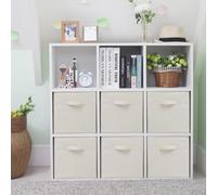 STORAGEIDEAS Lot de 6 cubes de rangement de 27,9 cm, bacs de rangement pliables en tissu avec poignées, bacs de rangement pour placard, paniers de rangement pour vêtements, paniers de rangement pour