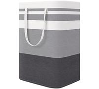 StorageRight Grand panier à linge pliable avec poignées de transport facile, panier à linge autonome pour linge, chambre, dortoir, serviettes, jouets, 75 L, gris dégradé
