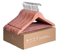 StorageWorks Lot de 20 cintres en bois de cèdre pour chemises, vestes, pantalons, costumes, pulls