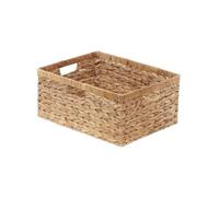 StorageWorks Panier en osier extra-large pour rangement, panier de stockage en jacinthe d'eau avec poignées intégrées, boîte de rangement décorative, lot de 1