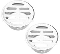 Store 2 Pack 50mm Round Stainless Steel Floor Drains for Outdoor Drain Pipes,Roofs,Kitchens,Bathrooms,Garages,Outdoors,Roof Balconies