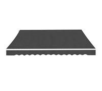 Store à bras articulé, 400 cm, anthracite, avec cadre en aluminium, toile en polyester résistante aux intempéries, avec supports muraux, idéale comme protection solaire de terrasse et de jardin