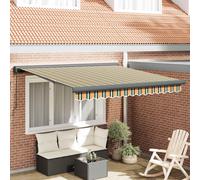 vidaXL Auvent rétractable manuel 350x250 cm Noir – Tissu de remplacement