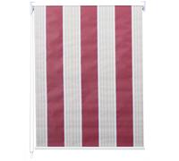 Store à enroulement HWC-D52, store à enroulement latéral Jalousie, 120x230cm protection solaire obscurcissement opaque ~ rouge/blanc/beige