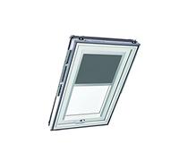 Store à Enroulement Roto ZRE - Store Toile Exclusif pour Lumière du Jour - Rail de Guidage Argent - pour la Série Designo R6/R8, i8 et Classic 64/84 - Taille 065/140 | 06/14 - Couleur Gris Foncé