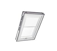 Store à Enroulement Roto ZRE - Store Toile Exclusif pour Lumière du Jour - Rail de Guidage Blanc - pour la Série Designo R6/R8, i8 et Classic 64/84 - Taille 065/098 | 06/09 - Couleur du Tissu Blanc