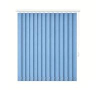 Store à Lamelles Vertical pour Baie Vitrée et Porte Coulissante, Store Californien Occultants en Tissu Salon, Stores Vénitiens Verticaux Coulissant Protection Solaire 60-300cm(Bleu,B140xH200cm)