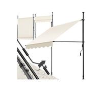 Store à pince sans perçage avec manivelle 150 x 180 cm beige