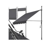 Store à pince sans perçage avec manivelle 150 x 180 cm noir/gris