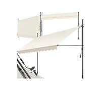 Store à pince sans perçage avec manivelle 350 x 180 cm beige