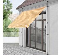Store à pince 'Stem' structure acier largeur 350 cm Jaune / Blanc