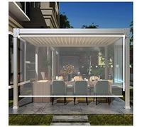Store à rouleau d'extérieur transparent en vinyle transparent facile à tirer vers le bas pour balcon, pergola et tonnelle, 160 x 250 cm, résistant aux intempéries