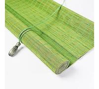 Store à Rouleau en Bambou Vert,Rideau Occultant en Bambou Naturel Extérieur/Intérieur,80% Protection UV,Stores Romains Respirants,Stores Venitien Bois pour Cuisine/Jardin/Balcon (95x180cm/37x71in)