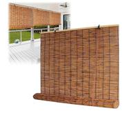 Store À Rouleau Imperméable en Bambou, 50 60 70 90 100 120 140 150 CM Tore Enrouleur en Bambou Protection Solaire, Store À Rouleau en Bambou pour Fenêtre Porte(50x100CM/20x39IN(WxH))
