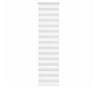 Store à rouleau zébré - vidaXL - 65x200 cm - Polyester - Blanc - Largeur tissu 60,9 cm - Bandes opaques 7,5 cm
