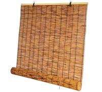 Store à Rouleaux Bambou Exterieur Terrasse, Rideau Store Occultant Bambou Intérieur, Store Enrouleur Bambou Anti-UV, Tirage lateral for Porche Cuisine taille personnalisable 150x200 180x300 cm