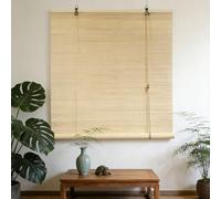 Store Bambou Extérieur 68 x 265 cm Imperméables Protection Solaire et Visuelle Stores Enrouleurs Rétro en Bambou Naturel pour Fenêtres et Portes, A