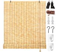 Store Bambou Extérieur Interieur Store de Fenêtre Bambou Store Enrouleur Jalousie Romains avec Levage Rideau De Roseau pour Fenêtre Pergola Terrasse Jardins 65 80 90 100 115 130 145 160 180cm