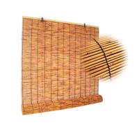 Store Bambou Extérieur Marron Rideau De Roseau avec Levage pour Tonnelle Terrasse Véranda Jardins, Anti-UV Rideau De D'intimité, Stores À Rouleaux Romains(W47xH87IN(120x220CM))