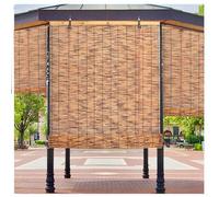 Store Bambou Extérieur Rétro de Carbonisation, Rideau de Roseau Enrouleur, Cloison D'intimité Personnalisable pour Jardin/Fenêtre, 50x100cm/19.7x39.3in(WxH)