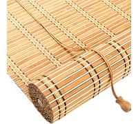 Store Bambou Exterieur,Stores Enrouleur RéTro en Store Enrouleur en Bambou Naturel Stores Occultant enroulables pour Fenêtre/Porte,Tissés À La Main,Personnalisable