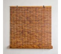 Store Bambou Naturel, Rideau De Porte Intérieur en Roseau Rétro, Rideau Porte Entrée, Volet Roulant Manuel Occultant pour Baie Vitrée Et Séparation De Pièce(W70 x H215 cm)