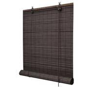 Sol Royal Store Enrouleur Bambou Bois Naturel Exterieur intérieur Clip | 60x160cm marron foncé avec fixations Klemmfix et de sécurité enfant Percage brise-vue fenêtre rideau occultant SolDecor B86