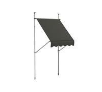 Store banne autoportant manuel rétractable 1,5L x 1,2l x 2,1-3H m inclinaison réglable métal alu polyester gris