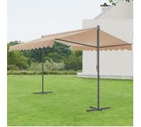 Store banne autoportant Selenizza à double pente 400 x 300 x 260 cm sable [pro.tec]