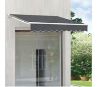 Store Banne Bitonto avec Manivelle 300 x 250 cm Gris Foncé