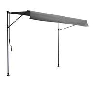 Store Banne Pour Balcon Chene 3 × 1,2m - Toile Anthracite Et Structure Grise Gris