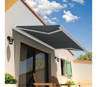 Store Banne Coffre Cinabre 3,00x2,00 M (Manuelle - Blanc - Gris Graphite) Blanc