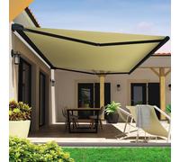 Store Banne Coffre Hevoa 6,00x3,50 M (Motorisé Secours À Télécommande - Gris Anthracite - Écru) Gris