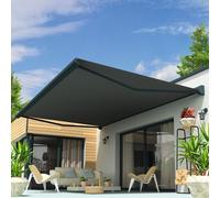 Store Banne Coffre Soa 5,00x3,50 M (Motorisé Secours À Télécommande + Led - Gris Anthracite - Gris Graphite) Gris
