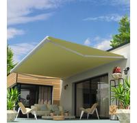 Store Banne Coffre Soa 6,00x3,50 M (Manuelle - Blanc - Écru) Blanc