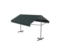 CONCEPT USINE | Store Banne Manuel Double Pente 4 x 3 m | ISEO Gris | Toile Polyester Hydrofuge | Protection UV | Ajustement Pratique avec Manivelle | Structure en Aluminium Légère et Robuste