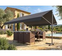 Concept Usine Store banne Iseo double pente 4 x 3 m gris