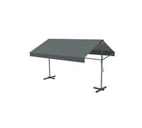 CONCEPT USINE | Store Banne Manuel Double Pente 3 x 3 m | ISEO Gris | Toile Polyester Hydrofuge | Protection UV | Ajustement Pratique avec Manivelle | Structure en Aluminium Légère et Robuste