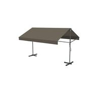 Store banne double pente manuel 4 x 1,5/1,5 m taupe polyester ISEO