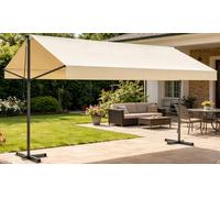 Store banne double pente manuel NAUARI Kokoon : 3 x 3 m / Gris