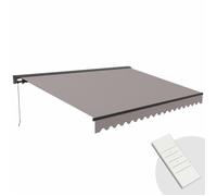 Store banne électrique 4x3m en aluminium taupe - Oviala