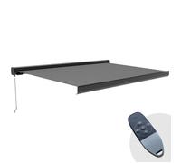 Store banne electrique coffe integral 3.95x3m aluminium gris - Oviala