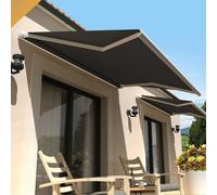 Store Banne Loggia Amarite 3,00x2,00 M (Manuelle - Blanc - Gris Graphite) Blanc