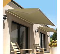 Store Banne Loggia Amarite 3,00x2,00 M (Motorisé Et Interrupteur - Blanc - Écru) Blanc