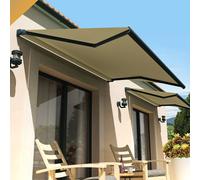 Store Banne Loggia Amarite 3,00x2,00 M (Motorisé Et Interrupteur - Gris Anthracite - Écru) Gris