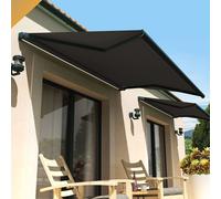 Store Banne Loggia Amarite 3,00x2,00 M (Motorisé Et Interrupteur - Gris Anthracite - Gris Graphite) Gris