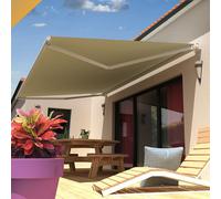 Store Banne Loggia Dionea 4,00x3,00 M (Manuelle - Blanc - Écru) Blanc