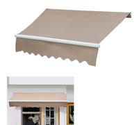 Store Banne Manuel 3/4/5x1.5m Auvent Rétractable Terrasse Extérieur, Store Banne De Balcon Rétractable, Résistant Au Vent/UV/Eau Auvent Pare-Soleil Polyester, for Patio, Arrière-Cour, Jardin, Balcon(B