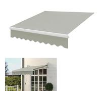 Store Banne Manuel 3/4/5x1.5m Auvent Rétractable Terrasse Extérieur, Store Banne De Balcon Rétractable, Résistant Au Vent/UV/Eau Auvent Pare-Soleil Polyester, for Patio, Arrière-Cour, Jardin, Balcon(G