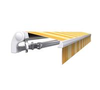 Store banne manuel 3,6 x 3 m Monobloc pour terrasse - Jaune rayé